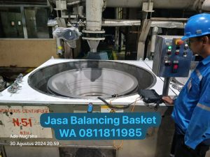 Jasa balancing onsite mesin basket bma tsk