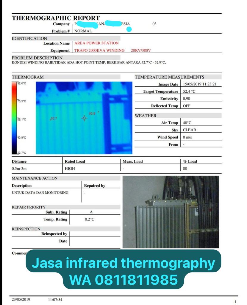 Report infrared thermography