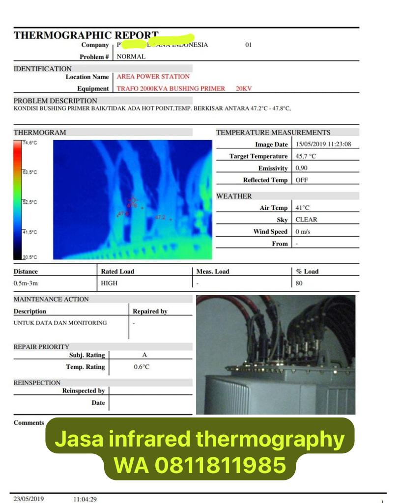 Report jasa infrared thermography
